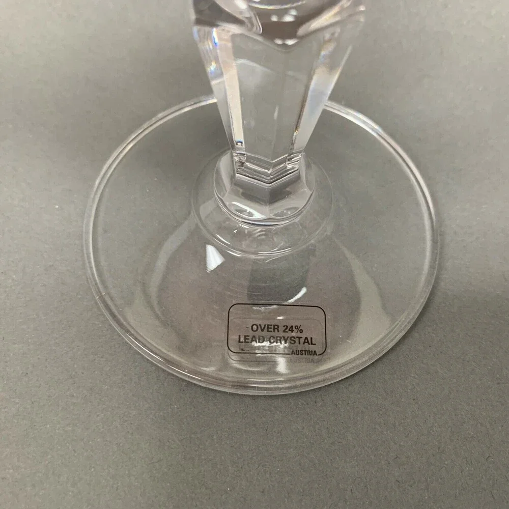 Clear Footed Wine Glass Over 24% Lead‎ Crystal Austria 8